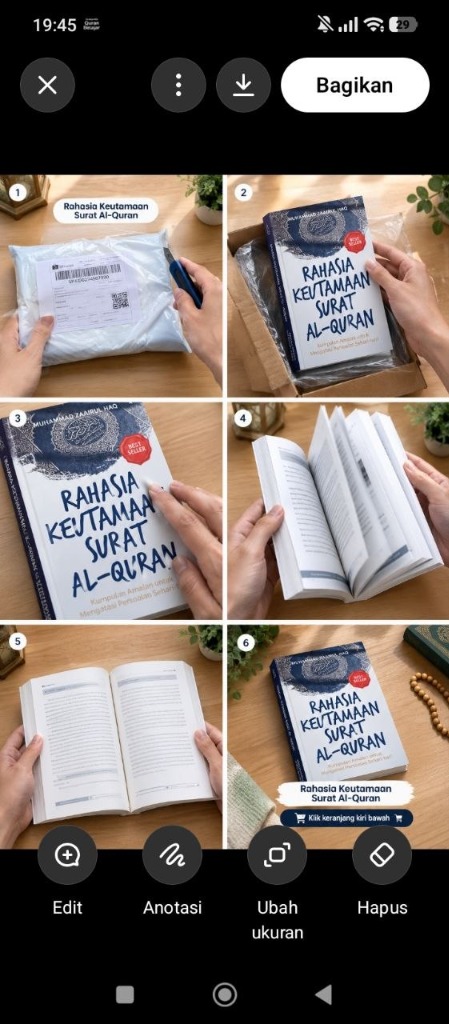 Langkah 4 Download Hasil Storyboard 2x3 DALL-E 3 di HP