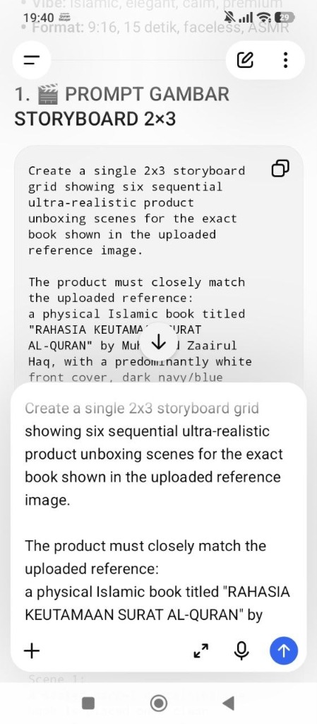 Langkah 3 Salin Prompt Storyboard 2x3 di ChatGPT